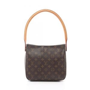 Louis Vuitton LOUIS VUITTON Looping MM Monogram Shoulder Bag Coated Canvas Le...